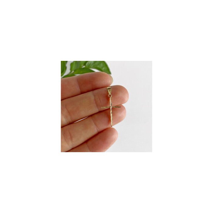 14K YELLOW GOLD CROSS PENDANT