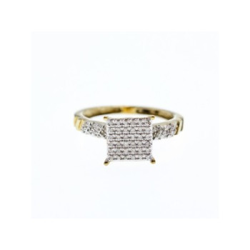 10K YELLOW GOLD DIAMONDS RING SIZE 7