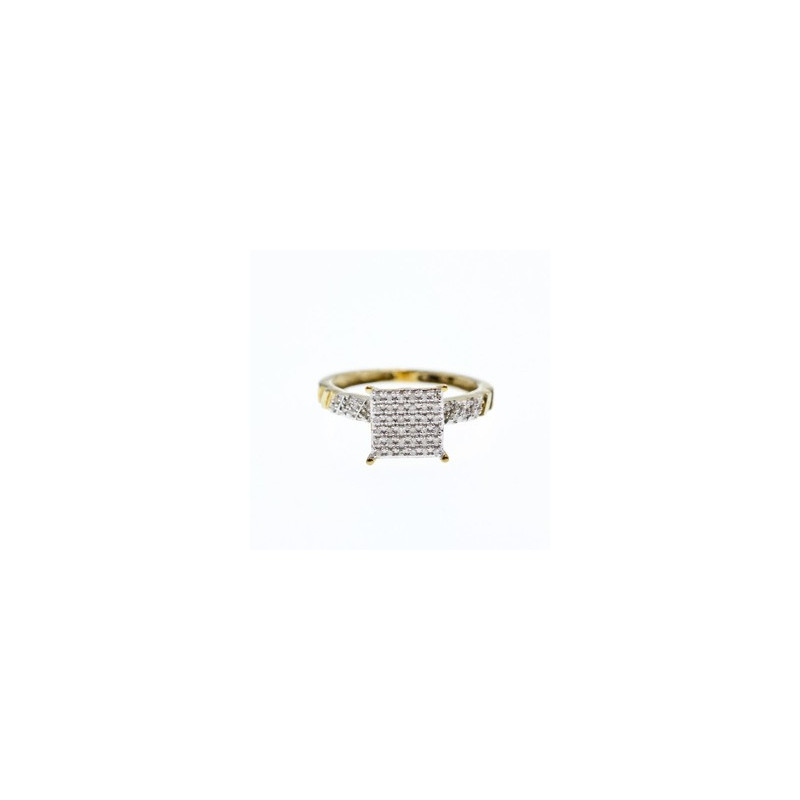10K YELLOW GOLD DIAMONDS RING SIZE 7
