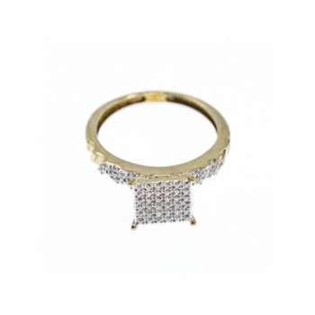10K YELLOW GOLD DIAMONDS RING SIZE 7