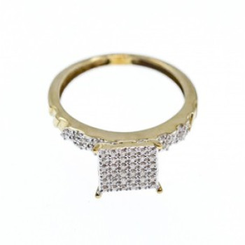10K Yellow Gold Diamonds Ring Size 7