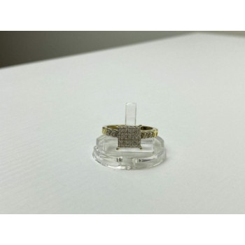 10K YELLOW GOLD DIAMONDS RING SIZE 7