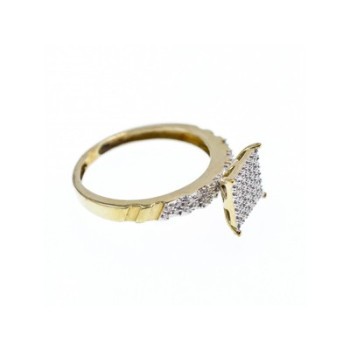 10K YELLOW GOLD DIAMONDS RING SIZE 7