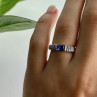 925 Sterling Silver Purple CZ Ring Size 6.5