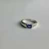 925 Sterling Silver Purple CZ Ring Size 6.5