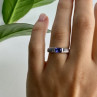 925 Sterling Silver Purple CZ Ring Size 6.5