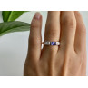 925 Sterling Silver Purple CZ Ring Size 6.5