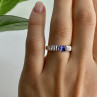 925 Sterling Silver Purple CZ Ring Size 6.5