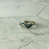 Vintage 925 Sterling Silver Malachite Mosaic Ring Size 6