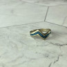 Vintage 925 Sterling Silver Malachite Mosaic Ring Size 6