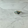 Vintage 925 Sterling Silver Malachite Mosaic Ring Size 6