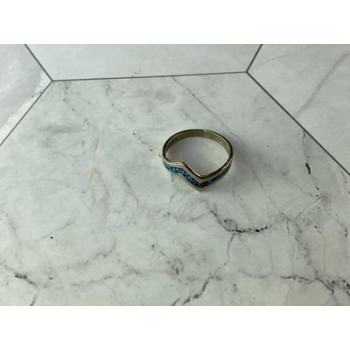 Vintage 925 Sterling Silver Malachite Mosaic Ring Size 6