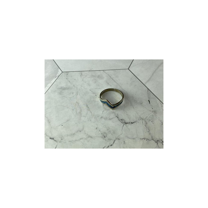 Vintage 925 Sterling Silver Malachite Mosaic Ring Size 6