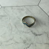 Vintage 925 Sterling Silver Malachite Mosaic Ring Size 6