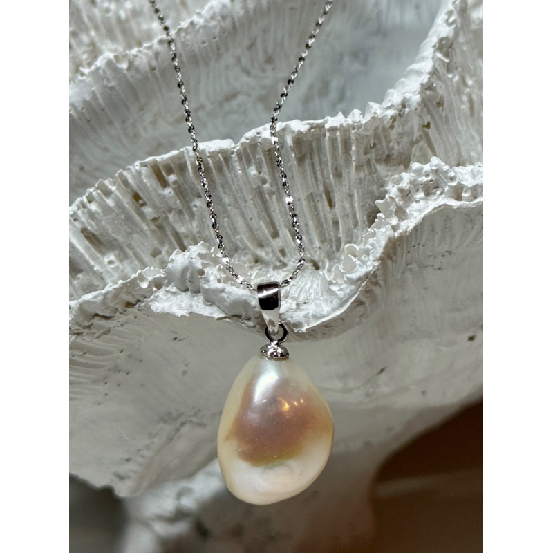 925 STERLING SILVER FRESH WATER NECKLACE LENGTH 18 Inch