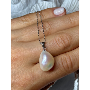 925 STERLING SILVER FRESH WATER NECKLACE LENGTH 18 Inch