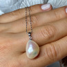 925 Sterling Silver Fresh Water Necklace Length 18 Inch