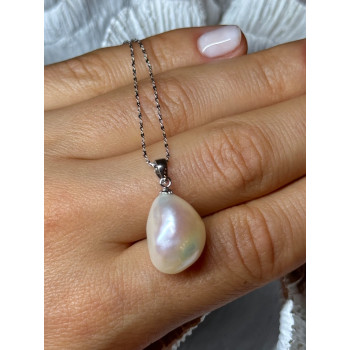 925 STERLING SILVER FRESH WATER NECKLACE LENGTH 18 Inch