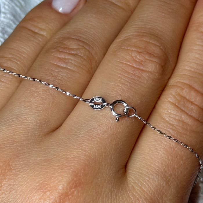 925 Sterling Silver Fresh Water Necklace Length 18 Inch