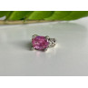 925 Sterling Silver Pink CZ Ring Size 8