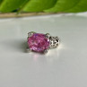 925 Sterling Silver Pink CZ Ring Size 8
