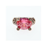 925 Sterling Silver Pink CZ Ring Size 8