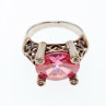 925 Sterling Silver Pink CZ Ring Size 8