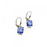 925 Sterling Silver Purple Agate Earrings