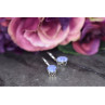 925 Sterling Silver Purple Agate Earrings