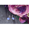 925 Sterling Silver Purple Agate Earrings