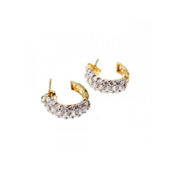 14K YELLOW GOLD CZ SHINE EARRINGS