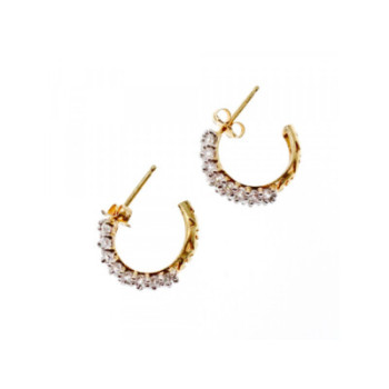 14K YELLOW GOLD CZ SHINE EARRINGS