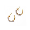 14K YELLOW GOLD CZ SHINE EARRINGS