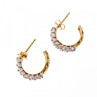 14K Yellow Gold CZ Shine Earrings