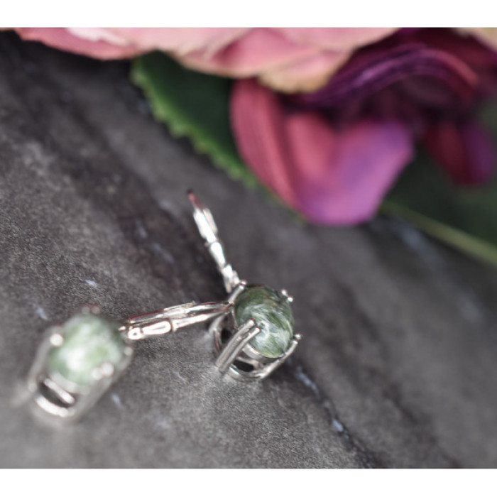 925 Sterling Silver Serpentine Earrings