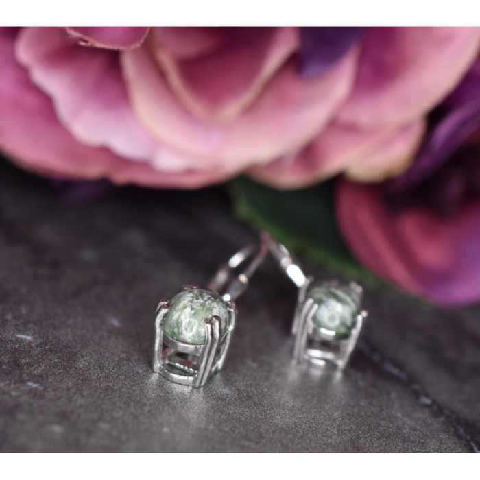925 Sterling Silver Serpentine Earrings