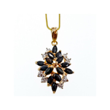 925 STERLING SILVER GOLD PLATED SAPPFIRES 