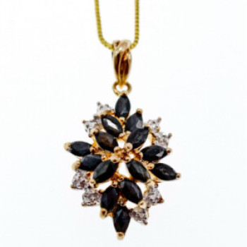 925 Sterling Silver Gold Plated Sappfires 