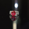 925 Sterling Silver Pink Topaz Ring Size 7