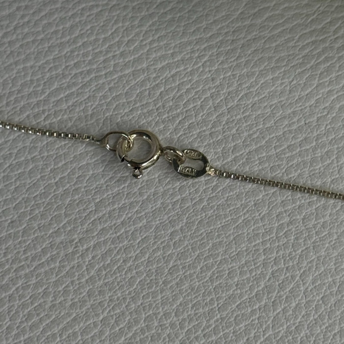 925 Sterling Silver Amethyst Flower Necklace Length 20 Inch