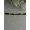 925 Sterling Silver Amethyst Bracelet Length 7.5