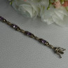925 Sterling Silver Amethyst Bracelet Length 7.5