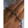 925 Sterling Silver Amethyst Bracelet Length 7.5