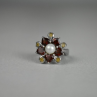 925 Sterling Silver Pearl, Almandine & Heliodor 