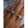 925 Sterling Silver Jade Bracelet Length 7.5