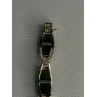 925 Sterling Silver Green Nephrite Bracelet Length 7.5