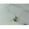10/14 YELLOW GOLD WHITE SAPPHIRE CHAIN WITH PENDANT