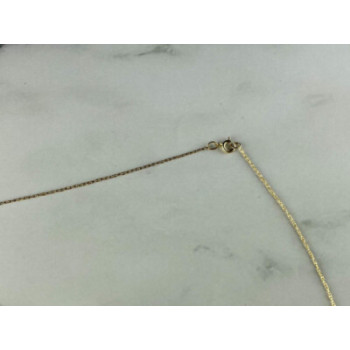 10/14 YELLOW GOLD WHITE SAPPHIRE CHAIN WITH PENDANT