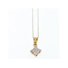 10/14 YELLOW GOLD WHITE SAPPHIRE CHAIN WITH PENDANT
