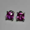 925 Sterling Silver Pink Topaz Earrings Length 0.5 Inch